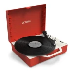 Victrola VSC-725SB červená / Gramofón kufríkový / 3 rýchlostné / BT / RCA / 3.5mm jack / repro / Vinyl Safe (5060647650681)