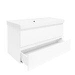 Kúpeľňová skrinka s umývadlom SAT B-Way 99x50x45 cm biela lesk BWAY2100WU1BI BWAY2100WU1BI