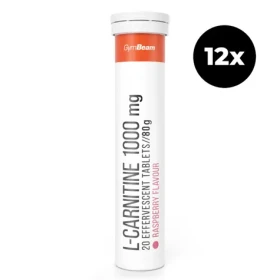 L-karnitín 1000 mg šumivý - GymBeam (malina, 12 x 20 tab) (31295-5-12x20tab-malina)