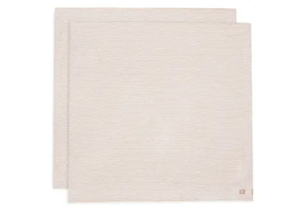 Jollein Plienky zavinovacie 2ks 115x115 cm Miffy Stripe Biscuit / Rozmery 115 x 115 cm / 2 ks (535-852-68007)