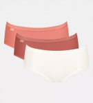 SLOGGI BASIC+ - Midi nohavičky (3 ks) - super mäkké, neviditeľné švy Sloggi Multple Colours 21 38