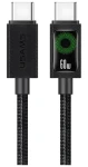USAMS U92 čierna / Nabíjací a dátový kábel / USB-C - USB-C / 60W PD / 1,2m (SJ773USB01)