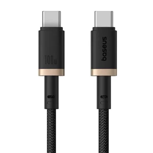 Baseus Dura (P10377803U01-00) Rýchlonabíjací kábel USB-C/USB-C 100W 1m čierno-zlatá (P10377803U01-00)
