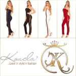 Sexy KouCla Bandeau Overall with sequins black M