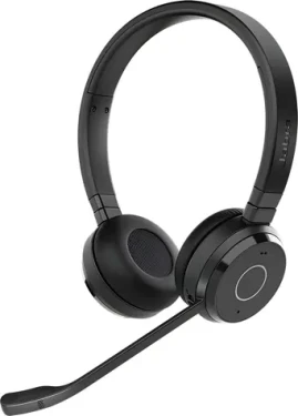 JABRA Evolve 65 TE čierna / Slúchadlá / mikrofón / Bluetooth 5.2 / USB-A / nabíjacia stanica (6699-833-499)
