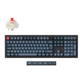 Keychron V6 Max čierna/modro-šedá / Klávesnica / Plná veľkosť / Mechanická / Gateron Jupiter Red / Hot-swap (V6M-D1-DE)