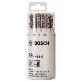 Bosch Accessories 2607018361 HSS sada špirálových vrtákov do kovu, 19-dielna, brúsené, DIN 338, valcová stopka, 1 sada; 2607018361