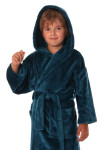 Detský župan Siena s kapucňou 9156 petrol - Vestis dětské č.140