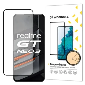 Wozinsky Super Tough tvrdené sklo pre Realme GT Neo 3 čierna / Ochranné sklo / Full Glue / Cez celý displej
