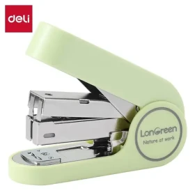 DELI Zošívačka LonGreen Easy limetková / Mini / 25 listov / 24/6 26/6 / 50 spôn / recyklovaný plast (D395552)