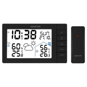 Sencor SWS 3200 čierna / Meteostanica / LCD / bezdrôtový snímač (8590669379286)