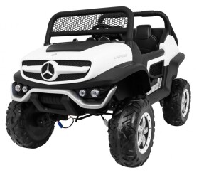 Mamido Detské elektrické auto Buggy 4x4 Mercedes-Benz Unimog biele