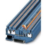 Knife disconnect terminal block PT 2,5-TWIN-MT BU 3211663 Phoenix Contact; 3211663