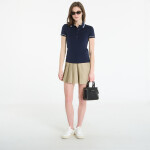 Tričko LACOSTE Ribbed Collar Shirt Navy Blue/ Chambray-Flour 40