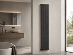 CERANO - Kúpeľňový radiátor Arlen - bočné pripojenie - 558 W - čierna matná - 1800x300 mm CER-278650