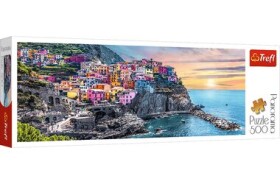 Trefl - Puzzle - Panoramatické puzzle Vernazza pri západe slnka