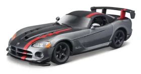 Bburago Dodge Viper SRT 10 ACR sivá metalíza-matná čierna 1:24