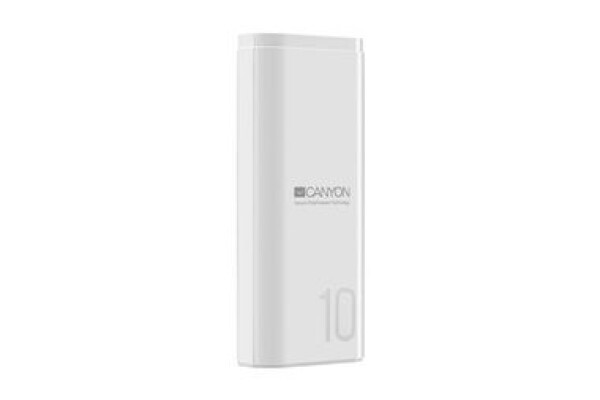 CANYON CNE-CPB010W 10 000 mAh Li-poly biela / Power Bank / 5V / 2.1A / 1x USB / Smart IC (CNE-CPB010W)