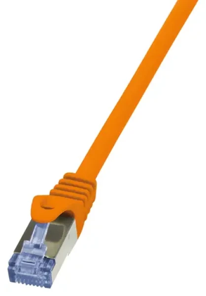 LogiLink Patch kábel Cat6A oranžová / Patch kábel / S/FTP / RJ-45 / 0,5 m (CQ3028S)