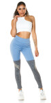 Sexy Leggings Overknees Style blue L/XL