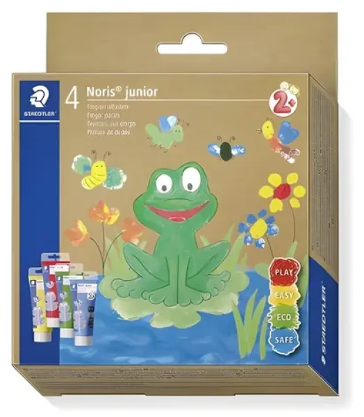 Staedtler Noris Junior / Prstové farby / sada 4 ks / 4 farby / od 2 rokov (8814 D)