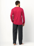 Pánske pyžamo Key MNS 471 B25 dĺžka/r M-2XL kaštanově-černá L
