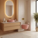 REA - Umývadlo na dosku DUO Sweet Pink Matt REA-U3606