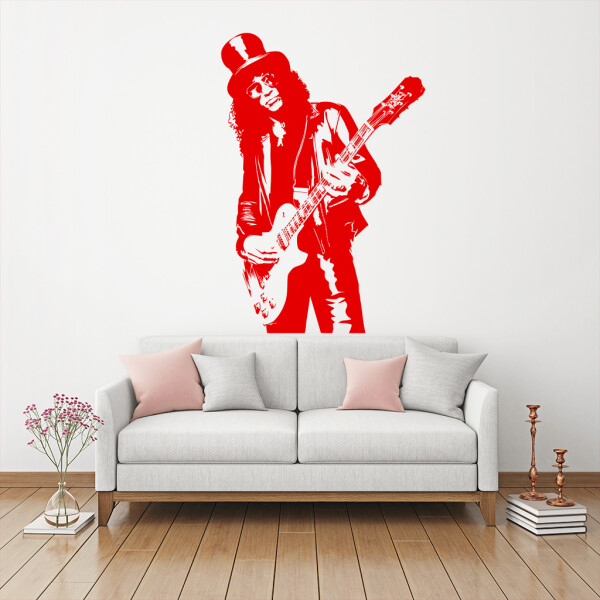 Veselá Stena Samolepka Slash Farba: červená, Veľkosť: 100 x 69 cm