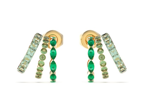 Guess Dámske pozlátené náušnice Crazy Earrings JUBE03307JWYGGNT/U