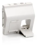 Equip Krycí rámček French Modular biela / Krycí rámček / 2x Keystone / 45x45 mm / RAL9010 (761312)