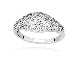 Silver Cat Trblietavý strieborný prsteň s kubickými zirkónmi Beauty SC641 52 mm