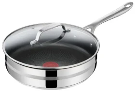 TEFAL Jamie Oliver Cook SMART E31033 / Sauté panvica / O 25 cm / nerezová oceľ / Titan / indukcia / s pokrievkou (E31033)
