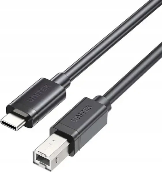 Unitek USB tlačový kábel čierna / Kábel / USB-C - USB-B 2.0 / 2 m (C14140ABK03-2M)