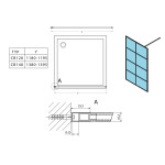 GELCO - CURE BLACK sprchová zástena 1200 číre sklo CB120