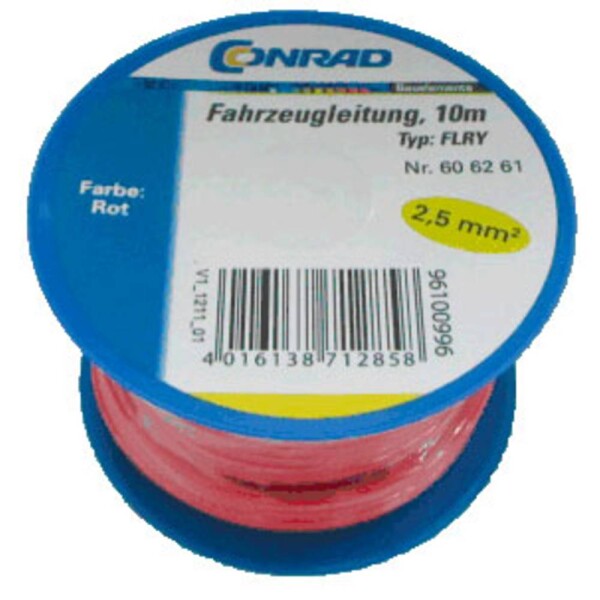 Conrad Components 606261 vedenie vo vozidlách, FLRY-B, 1 x 2.50 mm², červená, 10 m; 606261