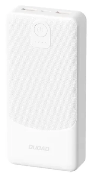 Dudao K10Pro 20000mAh biela / Powerbanka / 2.4A / 2x USB-A