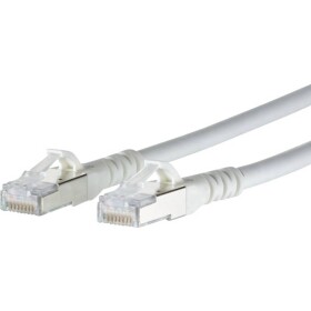 Metz Connect 1308451088-E RJ45 sieťové káble, prepojovacie káble CAT 6A S/FTP 1.00 m biela s ochranou 1 ks; 1308451088-E