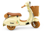 Mamido Detský elektrický skúter Vespa 2x35W béžový