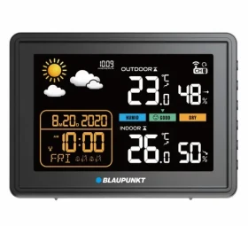 Blaupunkt WS30BK čierna / Meteostanica / meranie teploty a vlhkosti / LCD displej / vonkajší teplomer (5901750506062)