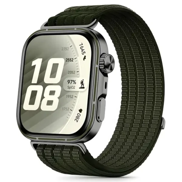 Tech-Protect Nylon Strap zelená / Remienok / Huawei Watch Fit 3/4/4 Pro/5/5 Pro / nylonový