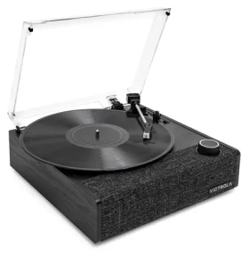 Victrola VTA-74-BLK-INT Eastwood II čierna / Gramofón remienkový / 3 rýchlostný / BT / RCA / slúchadlový výstup (100002105348)