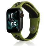 Beline Sport Silicone zeleno-čierny / Športový pásik pre Apple Watch / 42/44/45/49 mm