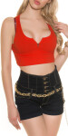 Sexy Crop ripp Tanktop with Zip grey M/L