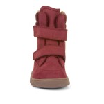 Dievčenská zimná barefoot obuv ZERU TEX WINTER Bordaux, Froddo, G3160240-5, červená - 38
