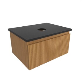 Kúpeľňová skrinka s krycou doskou SAT Evolution 58x30x44, 5 cm dub medový mat SATEVO60DMZ SATEVO60DMZ