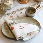 Chic Antique Látkový obrúsok Aix Garland Cream 40 × 40 cm