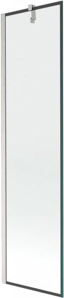 MEXEN/S - Next vaňová zástena FIX 50 x 150, čierna vzor, nikel kartáčovaná 895-050-000-00-70-97