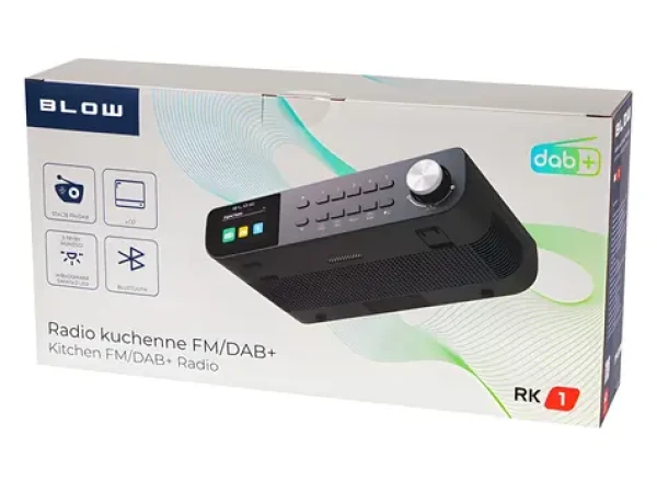 RK1 čierna / Kuchynské rádio / FM/AM / reproduktor 8,89 cm / napájanie 5V (77-570#)