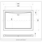 BESCO - ALPINA STONE EFFECT, obdĺžniková sprchová vanička - Rozmer A - 120 cm, Rozmer B - 80 cm, Rozmer C - 5.5 cm OLBVANACALP128S