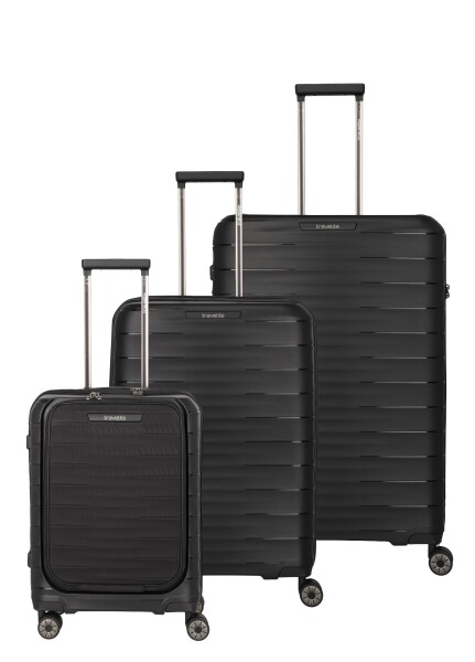 Sada cestovných kufrov Travelite Mooby S,M,L Front pocket Black